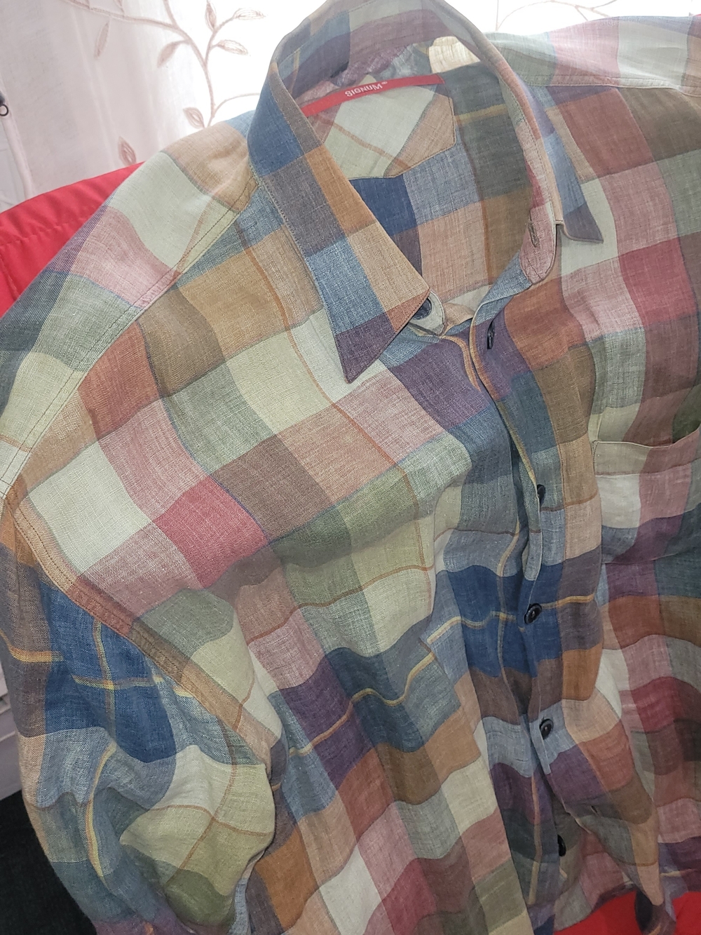 Multi-Color Plaid Men's Button-Up Shirt